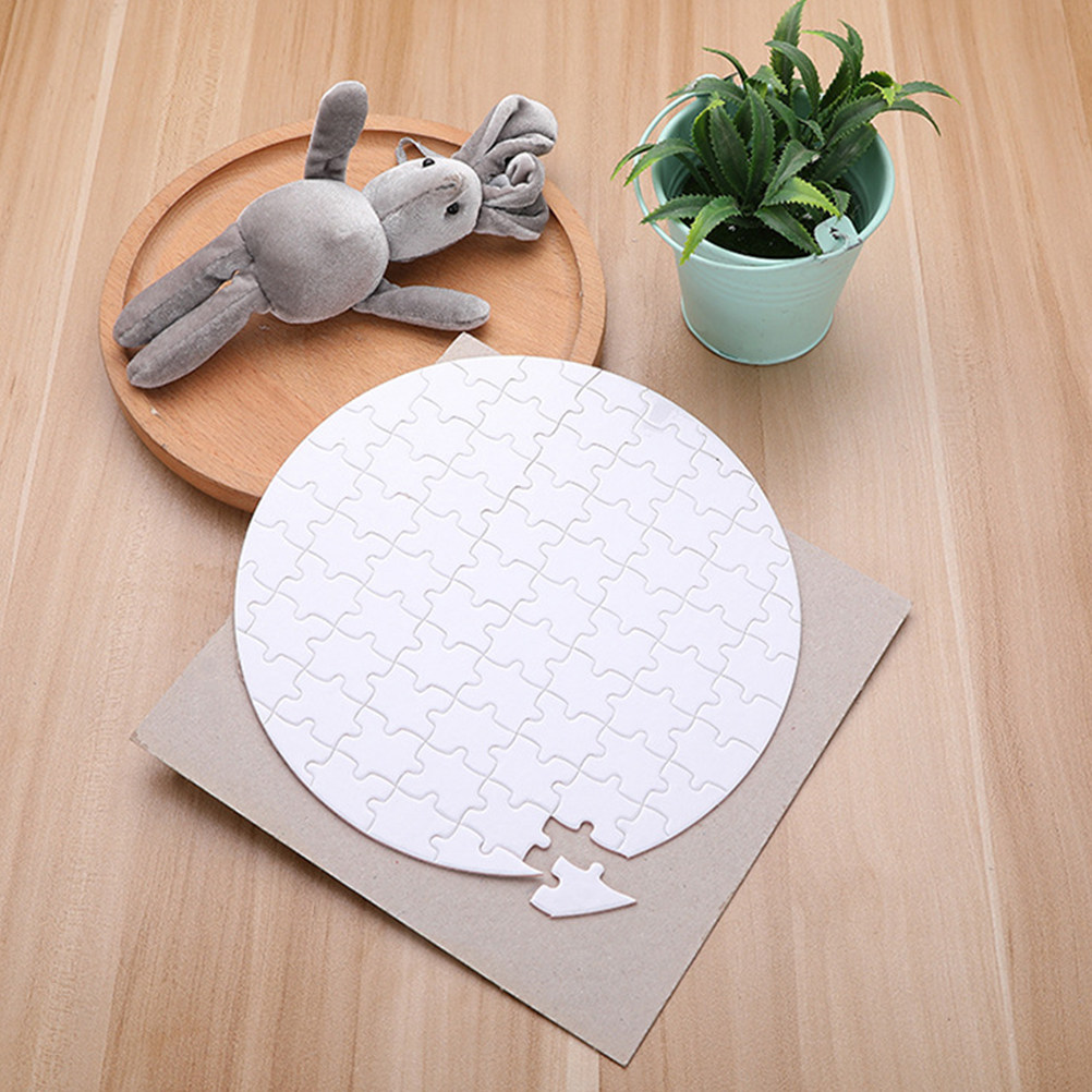 Puzzle Blank White - 4 peças de folhas brancas para