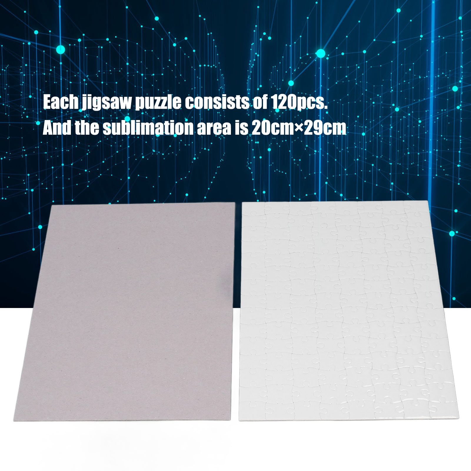 Puzzle Blank White - Kit de 10 Quebra-Cabeças em Branco
