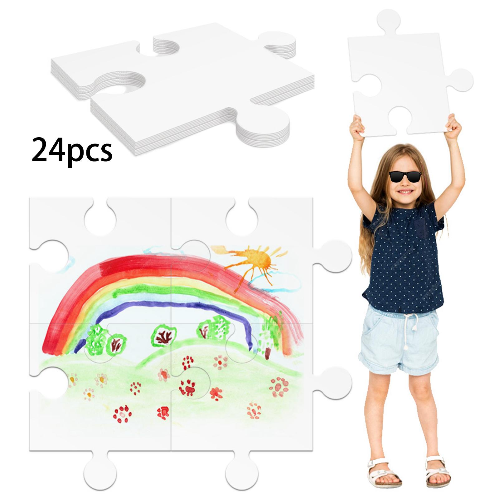 Puzzle Blank White - 24 Peças de Quebra-Cabeças em Cartão