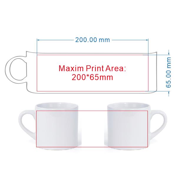 Small Ceramic Coffee Mug, Logo - Sublimation Mug White avaliação e preço